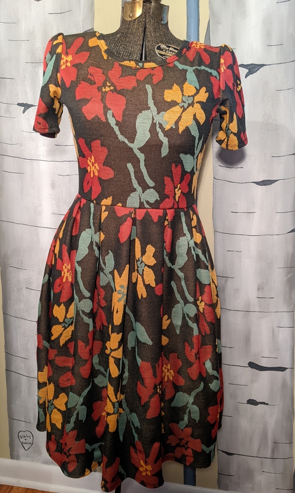 Lula Roe Floral Dress with pockets